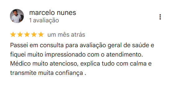Depoimento Google Dr. Gibson Bessa em Campinas